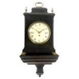 Thomas Green, Bristol Hotwell, a George III bracket clock, ebonised chamfered case, caddy top with