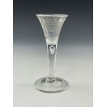 A Jacobite wine glass