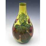 Sally Tuffin for Richard Dennis, Fig and Leaf vase, teardrop form, 33.5cm high