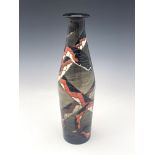 Sally Tuffin for Dennis Chinaworks, snake vase, slender baluster form, 29cm high