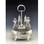 A George III silver cruet and stand, Alexander Field, London 1802