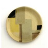 Susie Cooper, an Art Deco plate, 1930s, small circular form painted with interlocking block