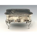 An Arts and Crafts silver jewel casket, William Comyns, London 1905