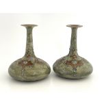 A pair of Royal Doulton stoneware vases