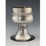 An Arts and Crafts silver chalice, James Ramsay, Sheffield 1925