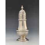 A George V silver sugar caster, Charles and Richard Comyns, London 1925, of George I baluster form