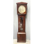 Hutton, Edinburgh, a George III mahogany longcase regulator clock, scroll pediment with brass