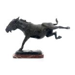 Jacques Froment-Maurice (French, 1864-1947), Rearing Donkey, signed, bronze, with Hebrard Foundry