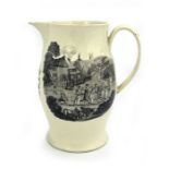 A Liverpool creamware transfer printed jug