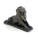 Frederic Auguste Bartholdi (French, 1834-1904), Lion de Belfort, signed and titled, green