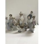 Two Lladro Collector's Society figures, Basket of Love No.7622, and Afternoon Promenade No. 7636,