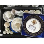 A collection of Royal commemorative ceramics, to include Aynsley cased plates, Victoria and later