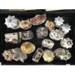 A collection of 19th century Staffordshire cottage pastille burners and money boxes (15+)