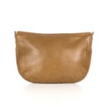 Celine, a small crossbody pouch, crafted from tan lambskin leather, with gold-tone hardware,