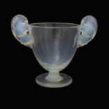 Rene Lalique, a Beliers opalescent glass vase, model 904, designed circa 1925, polished and frosted,