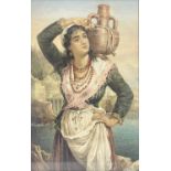 Italian School (19th century), Study of a Watercarrier, watercolour, 65 by 40cm, framed