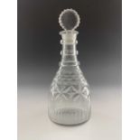 An Anglo Irish cut glass decanter