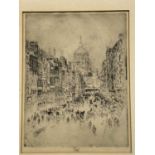 Joseph Pennell (American, 1856-1927), St James, etching, influenced by James McNeill Whistler, 28 by