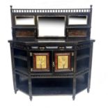 An Aesthetic Movement ebonised and gilt side cabinet, circa 1880, in the style of Lamb of