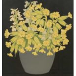 Hall Thorpe (Australian, 1874-1947), Forget me Knots; Cowslips, a pair, both signed l.r., woodcut in