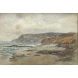 James Ulric Walmsley (British, 1860-1954), Ravenscar viewed from Robin Hoods Bay, signed l.r.,