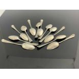 A set of twelve George III silver table spoons, George Smith and William Fearn, London 1792, Old