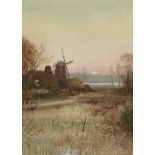 John Reginald Goodman (British, 1870-1962), Norfolk landscapes, a pair, both signed l.r.,