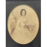 R..E..Forster (British, early 19th Century), oval portrait miniature of 'Miss Jane Barrow, married