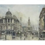 John Lewis Chapman (British, 1946), The Gaiety Theatre in olden times, signed l.r., watercolour,