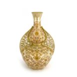 A Royal Crown Derby Persian twin handled gourd vase, circa 1880, double gourd bottle form with