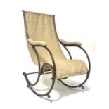 A steel framed rocking chair after a design by R.W. Winfield & Son, late 19th/early 20th Century,