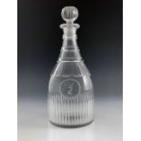 A George III cut glass decanter