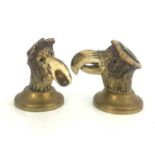 A pair of Victorian novelty antler horn candlesticks, circa 1890, modelled as characterful birds,