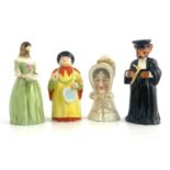 Royal Worcester candle snuffers including Jenny Lind, Reynard the Fox, Mandarin and the Old Woman,