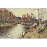 David Waterson (Scottish, 1870-1954), 'Autumn at Bridgend', signed and dated 1946 l.r., inscribed