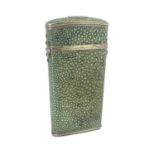 A George III silver mounted shagreen etui