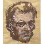 Attributed to Gerald Grubb R.A. (British, 1912-1994), portrait of Julian Trevelyan, attribution