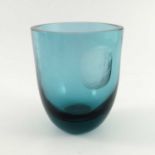 Theodor Kappi for IIttala, a Modernist Finish glass vase, engraved with an intaglio carved