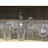 A set of six Waterford Brandt balloons, together with a collection of cut glass stemware, tumblers