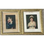 2 prints, The Mother and the Child, and Portrait of Mrs Siddons. 20 x 30 cm viewable print (2)
