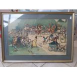 After Cecil Aldin, The Bluemarket Races, The Start and On the Road, print, 36 by 58cm, framed (2)
