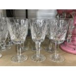Six Waterford Lismore Wine Glasses (6)