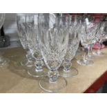 Six Waterford Cut Glass Champagne/Wine Glasses (6)