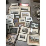 Assorted furnishing pictures, to include 19th Century bookplates, sporting prints, illustrations