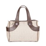 Bulgari, a mini Boston bag, featuring the maker's monogram logo patterned canvas exterior, with