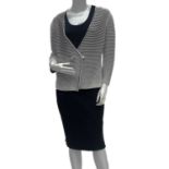 Armani Collezioni, a ladies outfit, to include a blue knee-length pencil skirt and matching