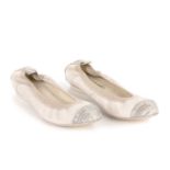 Chanel, a pair of unworn Stretch ballerina flat shoes, featuring lizard embossed leather uppers in