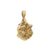 An 18ct gold nugget pendant