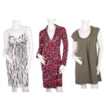 Diane Von Furstenberg, a selection of ladies clothing, to include a brown and green patterned