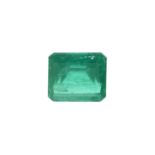 A square-shape natural emerald, weighing 1.60ct